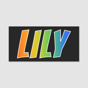 Etiqueta Para Nombres Nombre "LIRIO": Colorante del arco iris de la