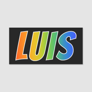 Etiqueta Para Nombres Nombre "LUIS": Colorante del arco iris de la
