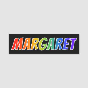 Etiqueta Para Nombres Nombre "MARGARET": Colorante del arco iris de la