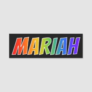 Etiqueta Para Nombres Nombre "MARIAH": Colorante del arco iris de la