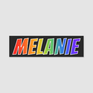 Etiqueta Para Nombres Nombre "MELANIE": Colorante del arco iris de la