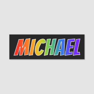 Etiqueta Para Nombres Nombre "MICHAEL": Colorante del arco iris de la