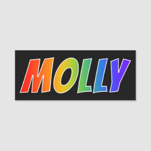 Etiqueta Para Nombres Nombre "MOLLY": Colorante del arco iris de la
