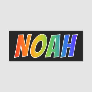 Etiqueta Para Nombres Nombre "NOAH": Colorante del arco iris de la