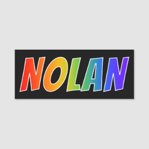 Etiqueta Para Nombres Nombre "NOLAN": Colorante del arco iris de la