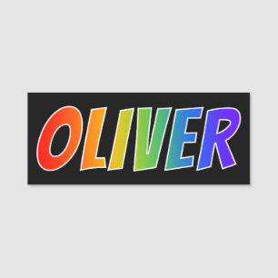 Etiqueta Para Nombres Nombre "OLIVERIO": Colorante del arco iris de la
