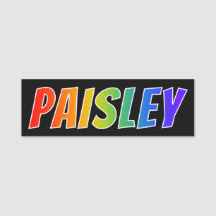 Etiqueta Para Nombres Nombre "PAISLEY": Colorante del arco iris de la
