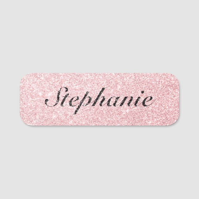 Etiqueta Para Nombres Nombre Personalizado Estilo De Espuma Purpurina Ro (Anverso)