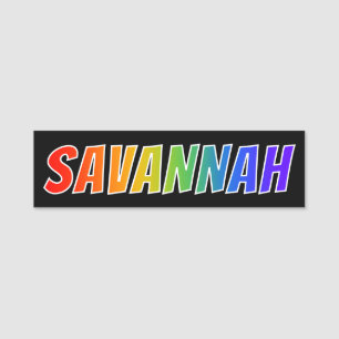 Etiqueta Para Nombres Nombre "SABANA": Colorante del arco iris de la