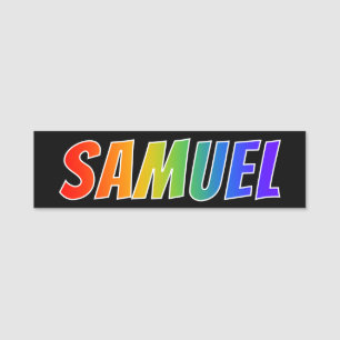 Etiqueta Para Nombres Nombre "SAMUEL": Colorante del arco iris de la