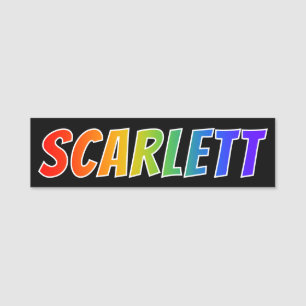 Etiqueta Para Nombres Nombre "SCARLETT": Colorante del arco iris de la