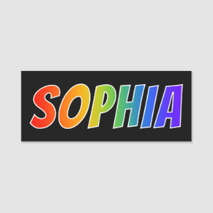 Etiqueta Para Nombres Nombre "SOPHIA": Colorante del arco iris de la