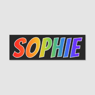 Etiqueta Para Nombres Nombre "SOPHIE": Colorante del arco iris de la