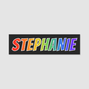 Etiqueta Para Nombres Nombre "STEPHANIE": Colorante del arco iris de la