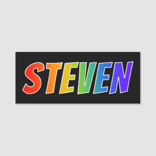 Etiqueta Para Nombres Nombre "STEVEN": Colorante del arco iris de la