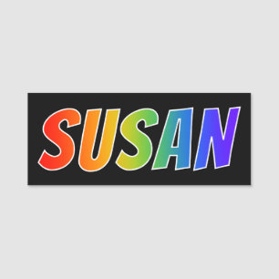 Etiqueta Para Nombres Nombre "SUSAN": Colorante del arco iris de la