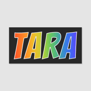 Etiqueta Para Nombres Nombre "TARA": Colorante del arco iris de la