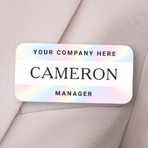 Etiqueta Para Nombres Nombre, título y nombre de la empresa arcoiris pas