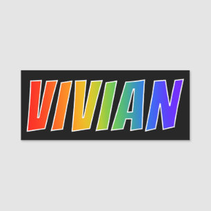 Etiqueta Para Nombres Nombre "VIVIAN": Colorante del arco iris de la