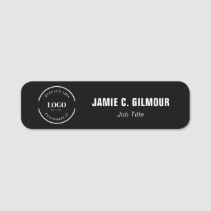 Etiqueta Para Nombres Nombre y cargo del empleado del logotipo