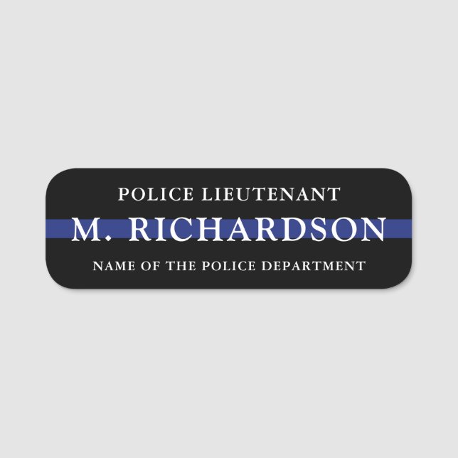 Etiqueta Para Nombres Oficial de policía Departamento de Policía de la L (Anverso)