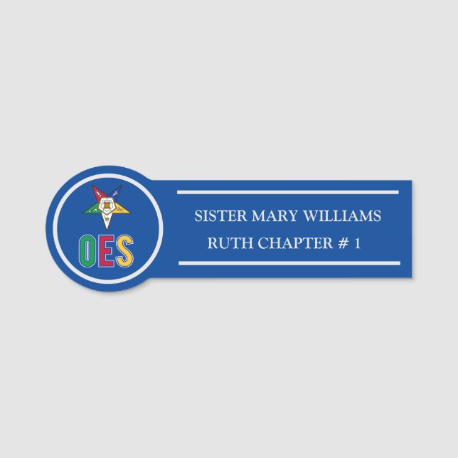 Etiqueta Para Nombres Orden de Estrella del Este (Anverso)