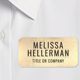 Etiqueta Para Nombres Oro Falso Simple Personalizado