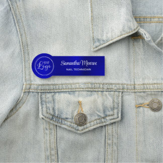 Etiqueta Para Nombres Oscuro Royal Blue Ombre Su logotipo de negocios