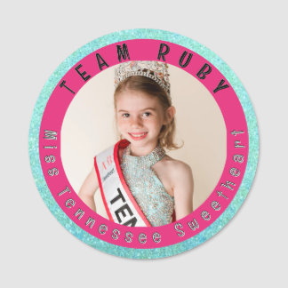 Etiqueta Para Nombres Pageant Button Pin
