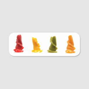 Etiqueta Para Nombres Pastas mixtas con forma rara
