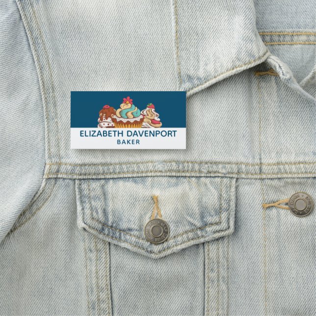 Etiqueta Para Nombres Pasteles de estilo retro postre dulce (In situ)