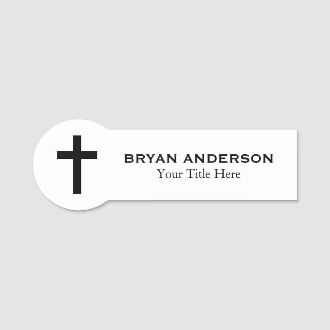 Etiqueta Para Nombres Pastor de Iglesia (Anverso)