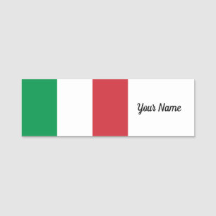 Etiqueta Para Nombres Patriótico italiano de la bandera de Italia