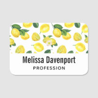 Patrón de frutas color agua de los lemas amarillos
