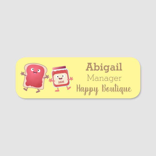 Etiqueta Para Nombres Personajes divertidos de la caricatura sobre pan y (Anverso)