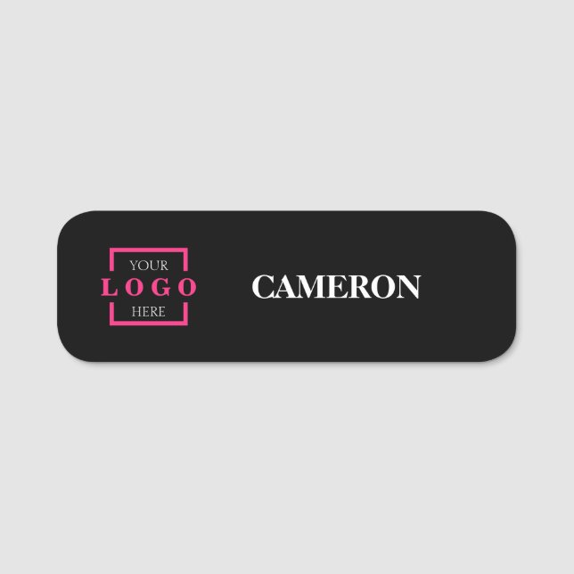 Etiqueta Para Nombres Personal del personalizado Basic Business Logo (Anverso)