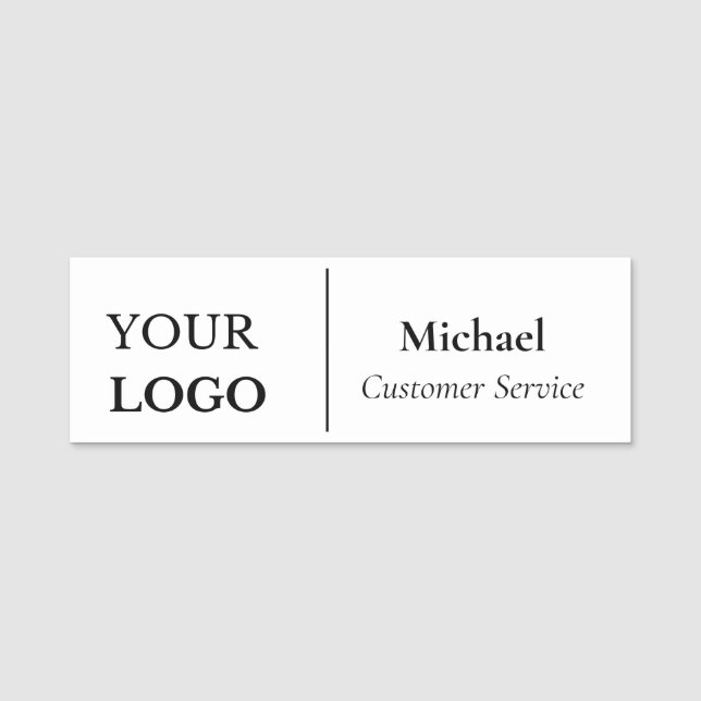Etiqueta Para Nombres Personal del personalizado Logo (Anverso)