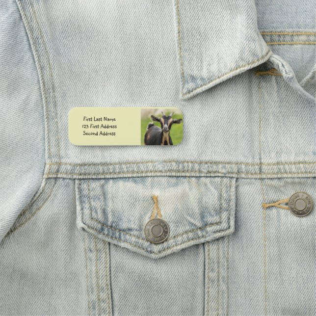 Etiqueta Para Nombres Personalice esta cabra animal de granja (In situ)