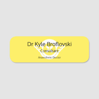 Etiqueta Para Nombres Personalizable Hola mi nombre es Dr.