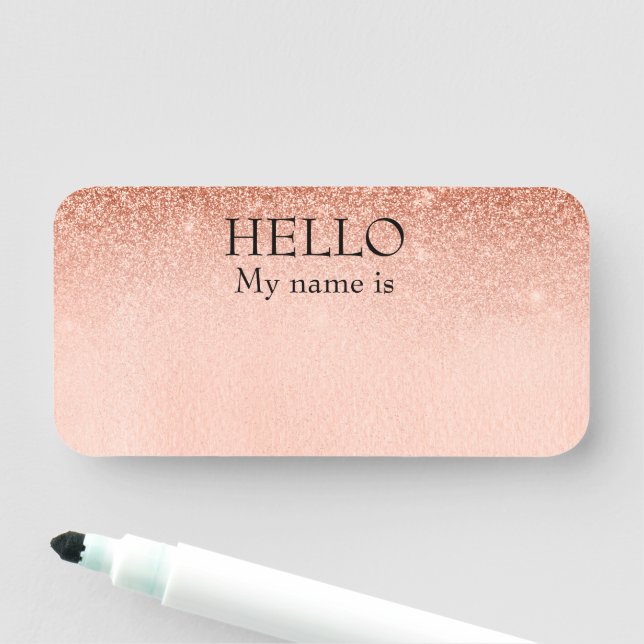 Etiqueta Para Nombres Personalizable reutilizable seco Rosa de oro (In situ)