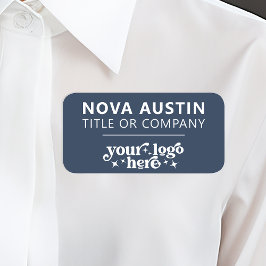 Etiqueta Para Nombres Personalizado Con El Logotipo De La Empresa Magnét