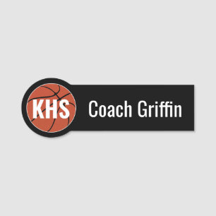 Etiqueta Para Nombres Personalizado de baloncesto Coach/Player Name/Numb