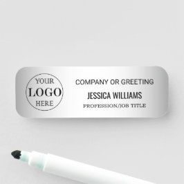 Etiqueta Para Nombres Personalizado de fondo gris borroso logotipo comer