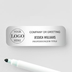 Etiqueta Para Nombres Personalizado de fondo gris borroso logotipo comer