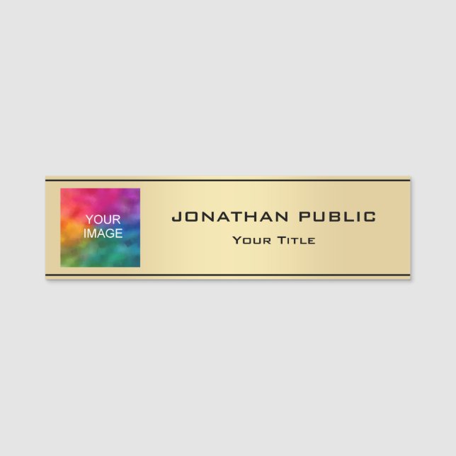 Etiqueta Para Nombres Personalizado de imágenes de fotografía del emplea (Anverso)