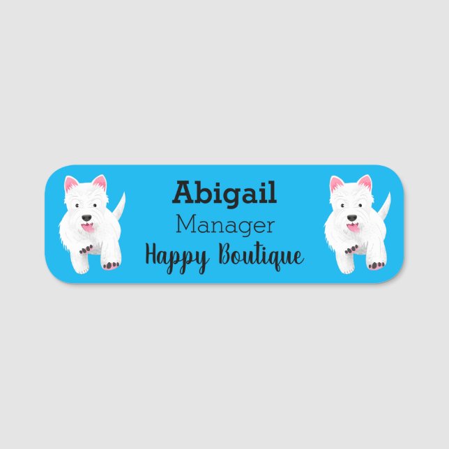 Etiqueta Para Nombres Personalizado de tierra de montaña blanca y blanca (Anverso)