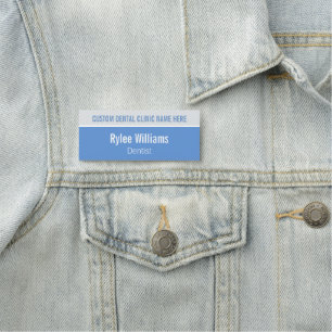 Etiqueta Para Nombres Personalizado Dentista Azul