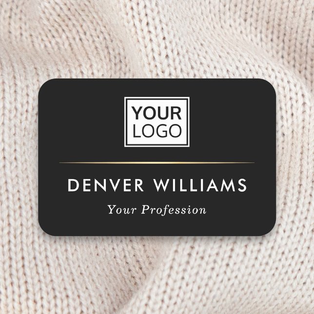 Etiqueta Para Nombres Personalizado divisorio elegante logo negro elegan (Subido por el creador)