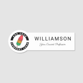 Etiqueta Para Nombres Personalizado DIY Business Logo Company Staff