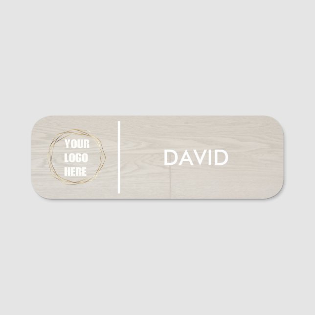 Etiqueta Para Nombres Personalizado Elegant Business Logo Personal básic (Anverso)